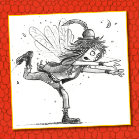 Die Elfe Jessamy ist eine verlässliche Unterstützung für Drache Schuppe