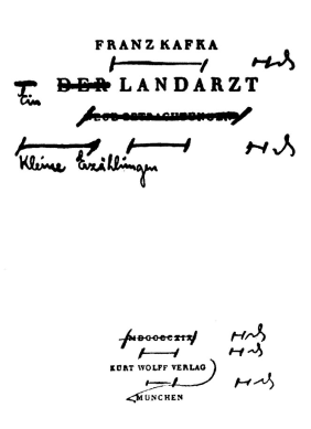 Titelei mit Kafkas Korrekturen Landarzt