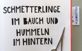 Paper cut Schmetterlinge im Bauch und Hummeln im Hintern