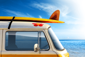 Surf Van am Strand