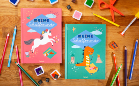 Freundebücher Dino und Pferd