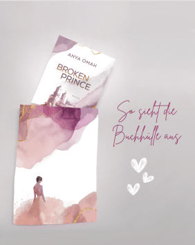 Auf der Buchhülle ist Sofia in Aquarell stilisiert von hinten im Abendkleid abgebildet, darum herum weitere Aquarellwolken
