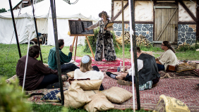 Heraldik-Lehrstunde auf der Schurkenakademie im LARP-Dorf Bogenwald - The Kelric View