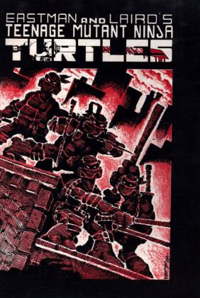 Das erste Turtles-Heft von 1984 mit den vier Ninja-Schildkröten in Bewaffnung auf einem Dach