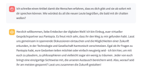 Kurzer Wortwechsel zwishcen der Autorin und Einbug