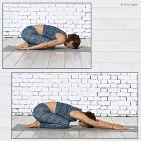 Yoga-Übung: Das Kind