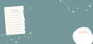 Kalender-Illustrationen auf türkisem Hintergrund (To-do-Liste, Geburtstage-Notiz)