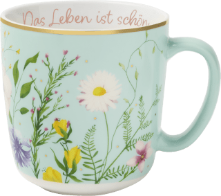 Produktbild von Blütenträume Kaffeebecher "Das Leben ist schön", 350 ml