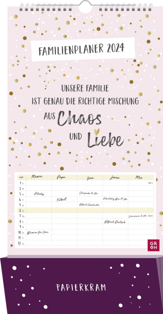 Familienplaner 2024: Unsere Familie ist genau die richtige Mischung aus Chaos und Liebe