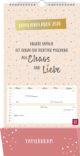 Familienplaner 2026: Unsere Familie ist genau die richtige Mischung aus Chaos und Liebe