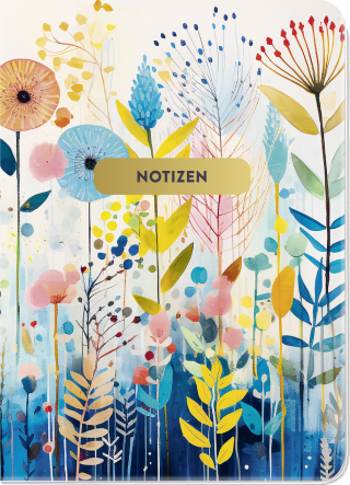 Notizheft Blumenglück Blumenwiese