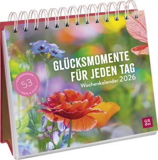 Wochenkalender 2026: Glücksmomente für jeden Tag