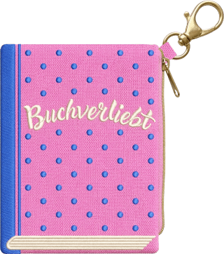 Buchverliebt Besticktes Täschchen, Buchverliebt
