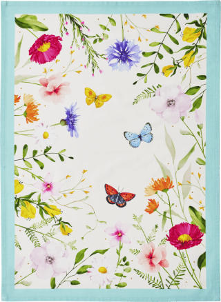 Blütenträume Geschirrtuch "Ein Stück vom Glück", 50 x 70 cm, beige