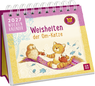 Produktbild von Mini-Wochenkalender 2027: Weisheiten der Om-Katze