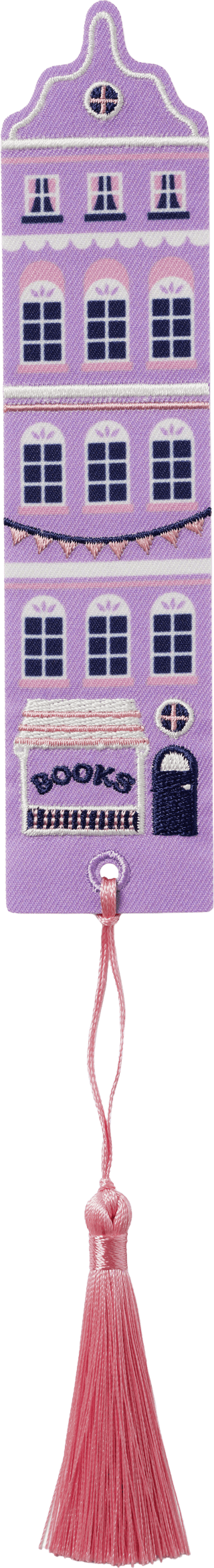 Produktbild von Buchverliebt Lesezeichen bestickt "Bookshop"