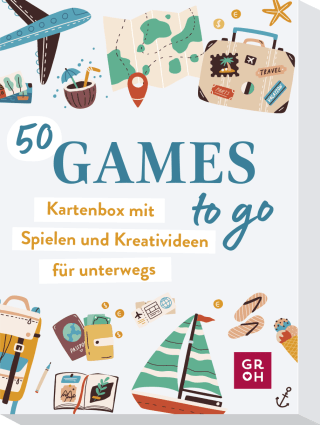 50 Games to go - Kartenbox mit vielen Spielen und Kreativideen für unterwegs