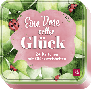 Produktbild von Eine Dose voller Glück: 24 Kärtchen mit Glücksweisheiten