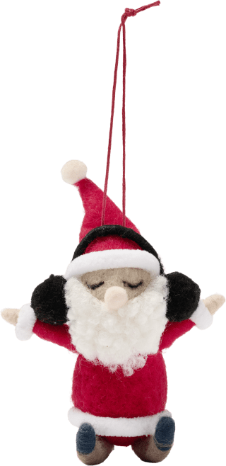 Filzfigur Weihnachtsmann / Rock 'n' Roll Santa