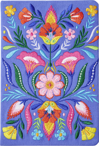 Fiesta del Sol Notizbuch bestickt A5 - 240 Seiten, königsblau