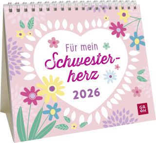 Mini-Kalender 2026: Für mein Schwesterherz