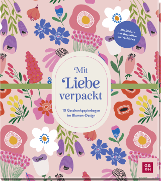 Mit Liebe verpackt – 10 Geschenkpapierbogen im Blumen-Design