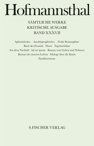 Buchcover von Aphoristisches, Autobiographisches, Frühe Romanpläne