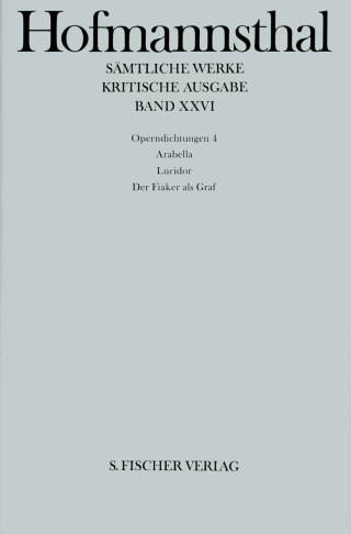 Buchcover von Operndichtungen 4: Arabella - Lucidor - Der Fiaker als Graf