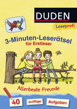 Buchcover von Duden Leseprofi – 3-Minuten-Leserätsel für Erstleser: Allerbeste Freunde: 40 knifflige Aufgaben