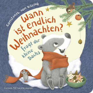 Buchcover von "Wann ist endlich Weihnachten?", fragt der kleine Dachs (Weihnachtsbuch)