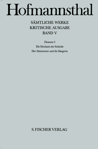 Buchcover von Dramen 3: Die Hochzeit der Sobeide - Der Abenteurer und die Sängerin