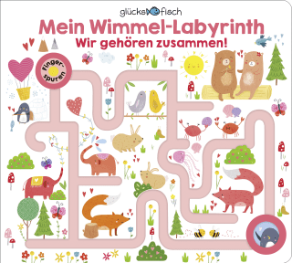 Buchcover von Glücksfisch: Mein Wimmel-Labyrinth: Wir gehören zusammen!: Fingerspurenbuch ab 2 Jahren