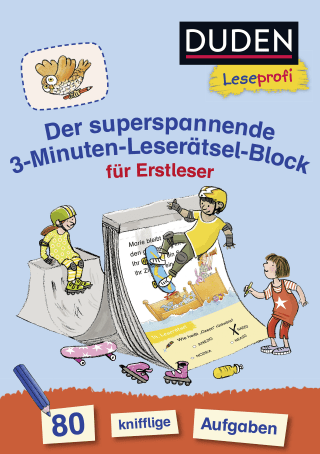 Duden Leseprofi – Der superspannende 3-Minuten-Leserätsel-Block für Erstleser