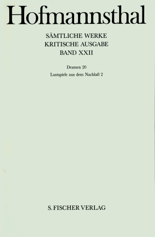 Buchcover von Dramen 20: Lustspiele aus dem Nachlaß 2