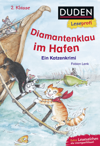 Buchcover von Duden Leseprofi – Diamantenklau im Hafen, 2. Klasse: Ein Katzenkrimi