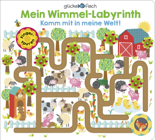 Buchcover von Glücksfisch: Mein Wimmel-Labyrinth: Komm mit in meine Welt!: Fingerspurenbuch ab 2 Jahren