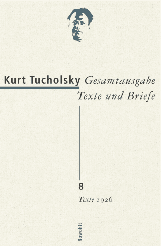 Buchcover von Gesamtausgabe Texte und Briefe 8: Texte 1926