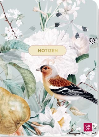 Cover Download Notizheft Blütenzauber Vogel