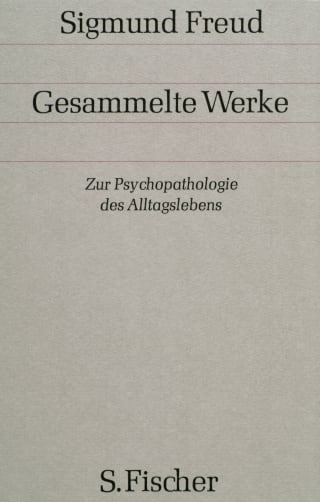 Cover Download Zur Psychopathologie des Alltagslebens