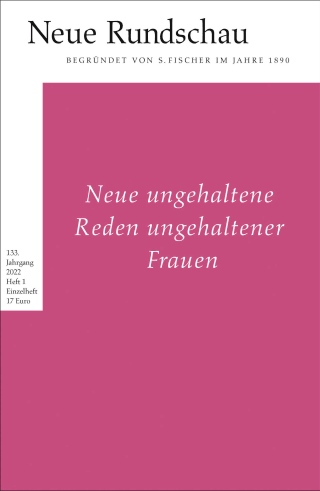Cover Download Neue Rundschau 2022/1