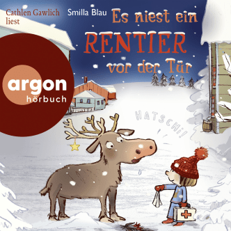 Es niest ein Rentier vor der Tür