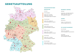 Gebietsaufteilung der VerlagsvertreterInnen