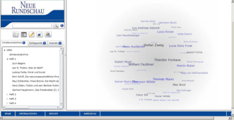 Screenshot aus Archiv der neuen Rundschau
