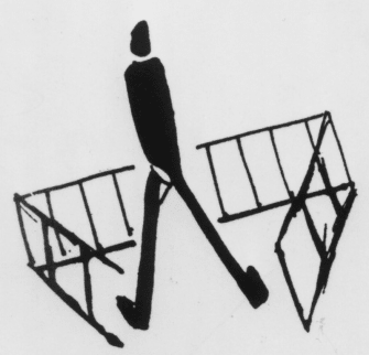 Zeichnung von Franz Kafka: Strichmännchen