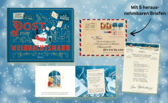 Cover, Innenseite und Briefe aus dem Titel "Post vom Weihnachtsmann"