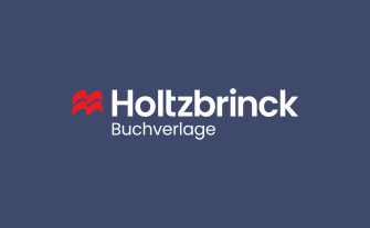 Holtzbrinck Buchverlage Logo auf blauem Hintergrund