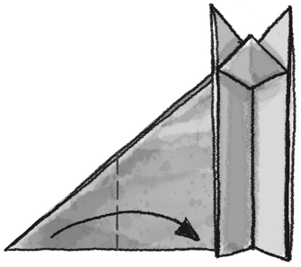 Faltanleitung Origami-Fuchs Schritt 6
