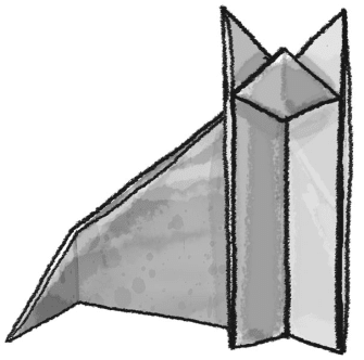 Fertiger Origami-Fuchs