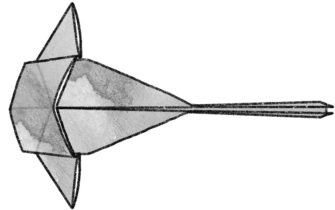 Faltanleitung Origami-Koi Zwischenstand