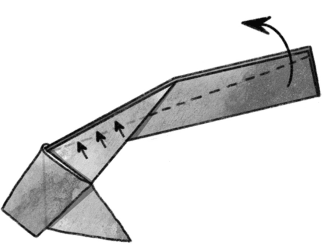 Faltanleitung Origami-Koi Schritt 8